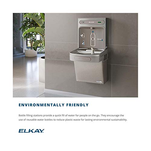 Elkay EZS8WSLK EZH2O Bottle Filling Station with Single ADA Cooler, Non-Filtered 8 GPH, 46.30 x 18.30 x 19.00 inches, Light Gray Granite