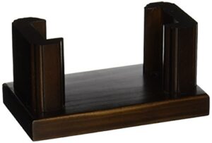 coasterstone upright dark wood holder for square or round coasters, 4 to 4.25", multicolored