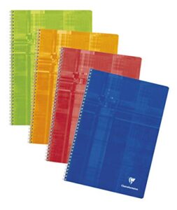 clairefontaine classic wirebound notebooks 8 1/4 in. x 11 3/4 in. ruled with margin 50 sheets colors may vary