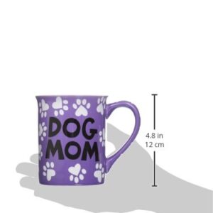 Enesco Our Name is Mud “Dog Mom, 16 oz. Stoneware Mug, 1 Count (Pack of 1), Multi Color