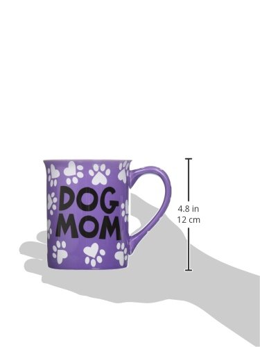 Enesco Our Name is Mud “Dog Mom, 16 oz. Stoneware Mug, 1 Count (Pack of 1), Multi Color