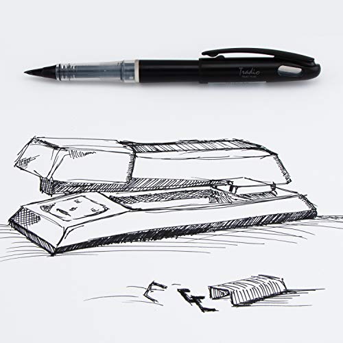 Pentel Arts Tradio Stylo Sketch Pen, Black Ink, Pack of 1 (TRJ50BPA)