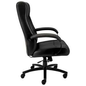 HON Validate Big and Tall Executive Chair - Leather Computer Chair for Office Desk, Black (HVL685)