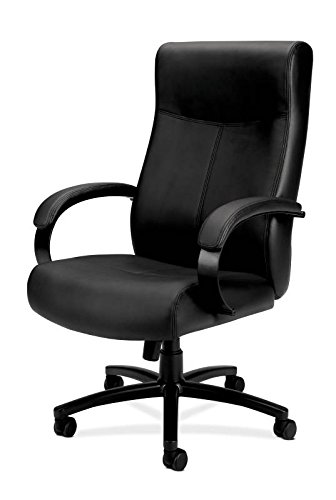 HON Validate Big and Tall Executive Chair - Leather Computer Chair for Office Desk, Black (HVL685)