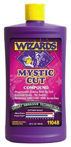 wizards buffing liquid - cutting compounds & polish machine glaze (32 oz, mystic cut compound)