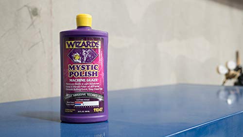 Wizards Mystic Polish Machine Glaze - Cutting Compound and Polish with Smart Abrasive Technology - Professional Car Scratch Remover - Water-Based Polishing Compound for Car Detailing Kit - 32 oz