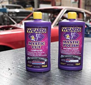 Wizards Mystic Polish Machine Glaze - Cutting Compound and Polish with Smart Abrasive Technology - Professional Car Scratch Remover - Water-Based Polishing Compound for Car Detailing Kit - 32 oz