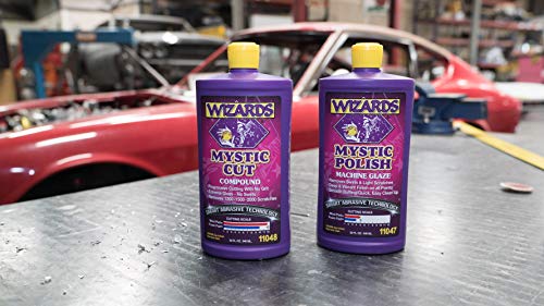 Wizards Mystic Polish Machine Glaze - Cutting Compound and Polish with Smart Abrasive Technology - Professional Car Scratch Remover - Water-Based Polishing Compound for Car Detailing Kit - 32 oz