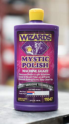 Wizards Mystic Polish Machine Glaze - Cutting Compound and Polish with Smart Abrasive Technology - Professional Car Scratch Remover - Water-Based Polishing Compound for Car Detailing Kit - 32 oz