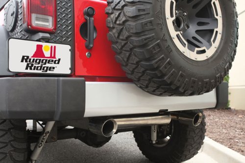 Omix | 12040.09 | Bumper Applique, Rear, Silver | OE Reference: 1ML22WS2AA | Fits 2007-2018 Jeep Wrangler JK