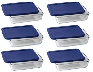 pyrex 3 cup storage plus rectangular dish with plastic cover sold in packs of 6
