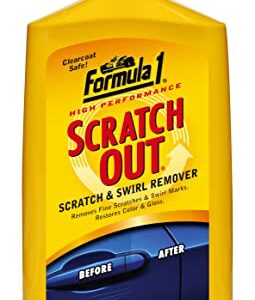 Formula 1 Scratch Out Car Wax Polish Liquid (7 oz) - Car Scratch Remover for All Auto Paint Finishes - Polishing Compound for Moderate Scratches, Bird Droppings, Tree Sap & Swirl Remover