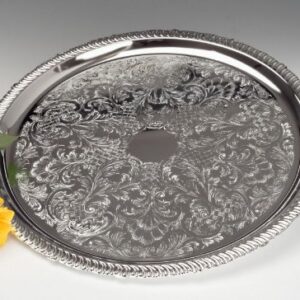 Amanda Tableware Silver Plated Serving Tray with Special Tarnish Resistant Finish That Never Needs Polishing Made in England