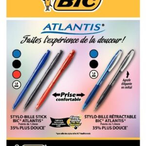 BIC Ball Pen, Medium Point, 0.7mm, Blue, 2ct