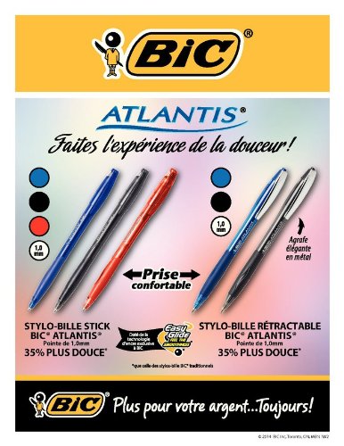 BIC Ball Pen, Medium Point, 0.7mm, Blue, 2ct