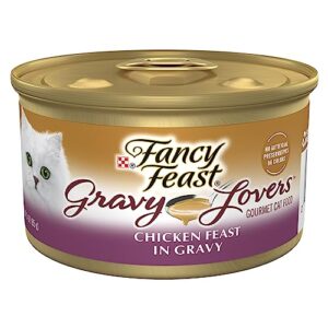 purina fancy feast wet cat food, gravy lovers chicken feast in grilled chicken flavor gravy - (24) 3 oz. cans