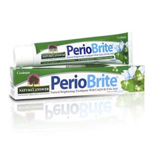 nature's answer periobrite toothpaste, 4 ounce | whitens teeth | freshens breath | removes plaque | minimizes dry mouth