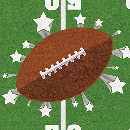 Beistle Printed Game Day Table Runner, 11"x6', Green, White