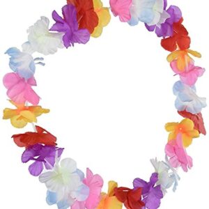 Silk 'N Petals Parti-Color Lei (multi-color) Party Accessory (1 count)