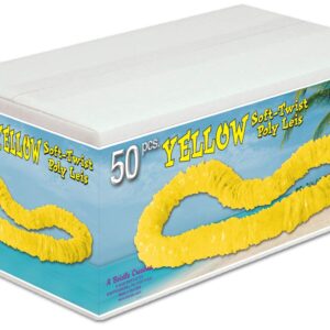 Beistle Soft Twist Poly Leis, Yellow