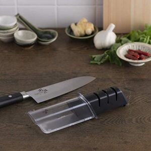 kai Seki Magoroku Diamond and Ceramic Sharpener (AP-0308), Black/White, 141 * 51 * 55 mm (Length X WidthX Height)