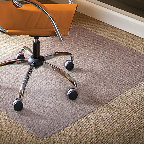 ES Robbins Chair Mat Extra-High Pile Carpet, 46"x60", Beveled Edge