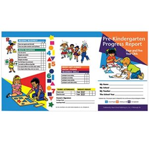 flipside hayes publishing pre-kindergarten progress report (4 and 5 year olds), pack of 10 multi