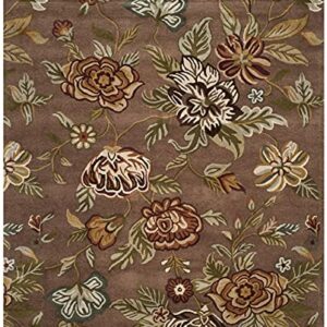 SAFAVIEH Blossom Collection 8' x 10' Brown/Multi BLM920A Handmade Floral Premium Wool Area Rug