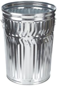 witt industries wcd32c galvanized steel 32-gallon light duty trash can, round, 21-1/4" diameter x 26-1/4" height