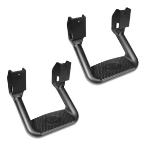 bully bbs-1103 truck black powder coated side step set, 2 pieces (1 pair), includes mounting brackets - fits various trucks from chevy (chevrolet), ford, toyota, gmc, dodge ram and jeep