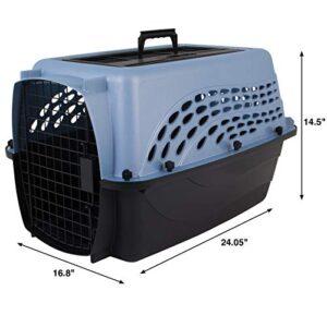 Petmate Two-Door Small Dog Kennel & Cat Kennel (Top Loading or Front Loading Pet Carrier, Great for Small Animals, Made with Recycled Materials, 24 inches in Length) For Pets up to 15 Pounds