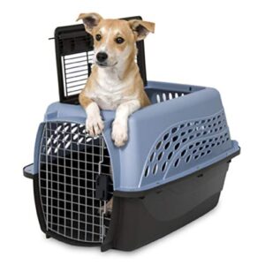 Petmate Two-Door Small Dog Kennel & Cat Kennel (Top Loading or Front Loading Pet Carrier, Great for Small Animals, Made with Recycled Materials, 24 inches in Length) For Pets up to 15 Pounds