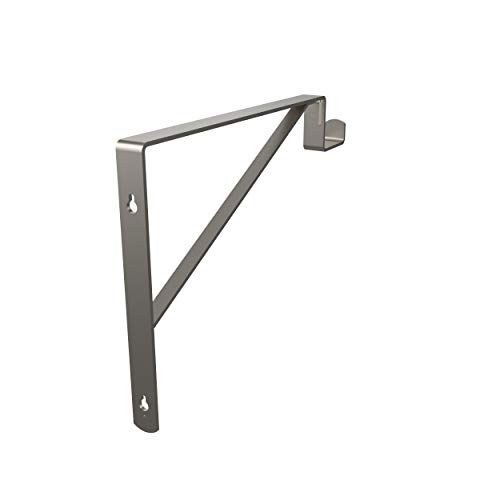 ClosetMaid SuiteSymphony Closet Bracket for Center Rod, and Shelf Support, Add On Accessory, Satin Nickel