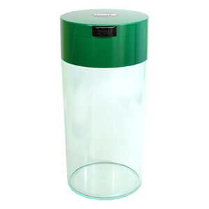 tightpac america, inc. vacuum sealed airtight container, 2.35-liter/2-quart, green cap clear body