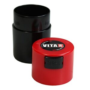 Vitavac - 5g to 20 grams Vacuum Sealed Container - Red Cap & Black Body