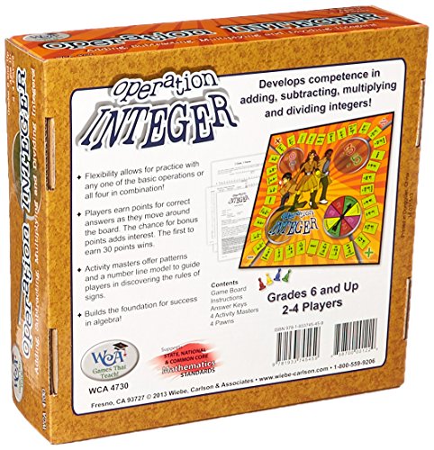 Learning ADVANTAGE-4730 WCA Game - Operation Integer - Grades 6 to 8