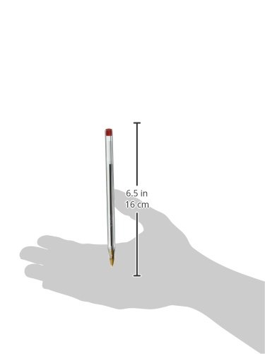 BIC-MS11 Cristal Stic Ballpoint Pen, 1 mm Medium Tip, Red, Pack of 12