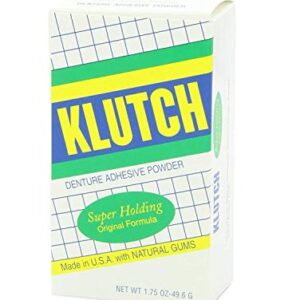 Klutch Denture Adhesive Powder - 1.75 Oz(Pack of 6)