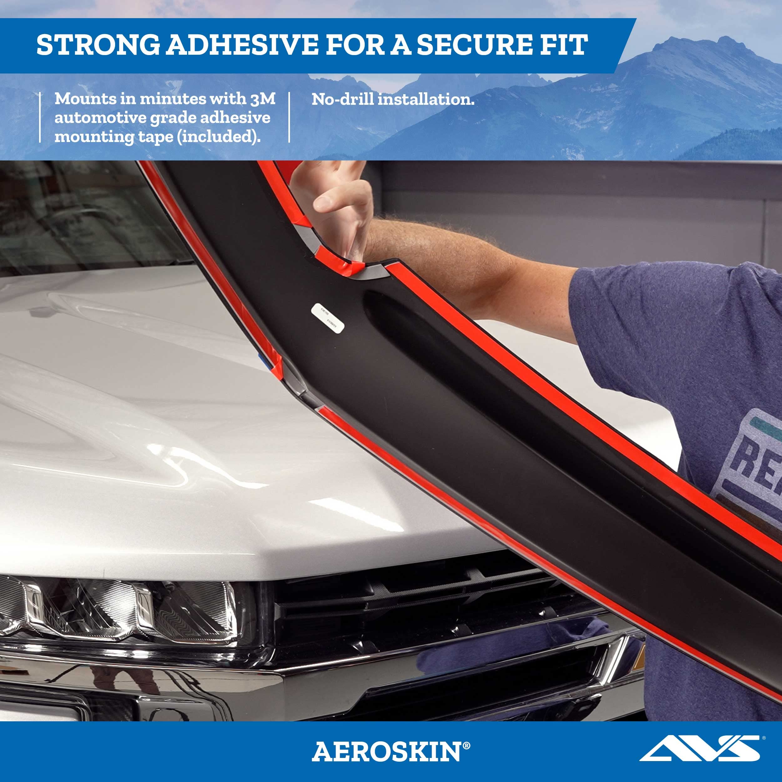 Auto Ventshade [AVS] Aeroskin Hood Protector | 2012 - 2014 Ford Focus, Low Profile/Flush - Chrome | 620029