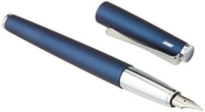 lamy imperial blue studio fountain pen with extra-fine nib and blue ink (l67ibef)