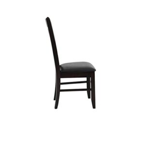 Dalila Slat Back Side Chairs Cappuccino and Black (Set of 2) 102722