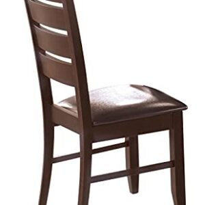 Dalila Slat Back Side Chairs Cappuccino and Black (Set of 2) 102722