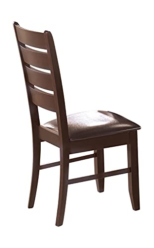 Dalila Slat Back Side Chairs Cappuccino and Black (Set of 2) 102722