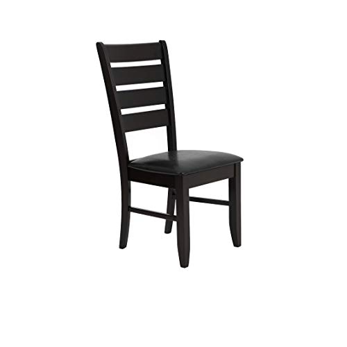 Dalila Slat Back Side Chairs Cappuccino and Black (Set of 2) 102722