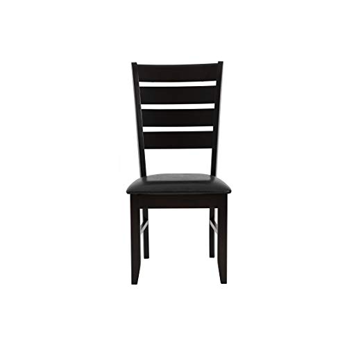 Dalila Slat Back Side Chairs Cappuccino and Black (Set of 2) 102722