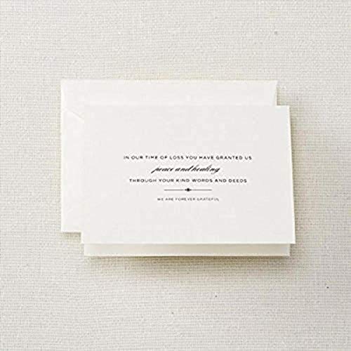 Crane & Co. Hand Engraved Sympathy Notes (CF1182),Pearl White