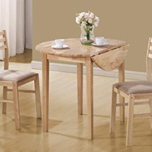 Coaster 3-Piece Dining Set with Drop Leaf Beige and Natural