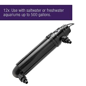 Coralife Turbo-Twist UV Fish Tank Sterilizer 12X, Up to 500 Gallons