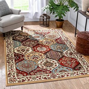 well woven barclay wentworth panel ivory traditional area rug 5'3" x 7'3"