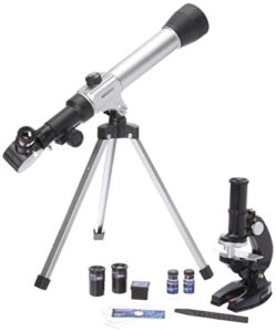 vivitar viv-telmic-20 20x/30x/40x telescope and microscope kit (black)